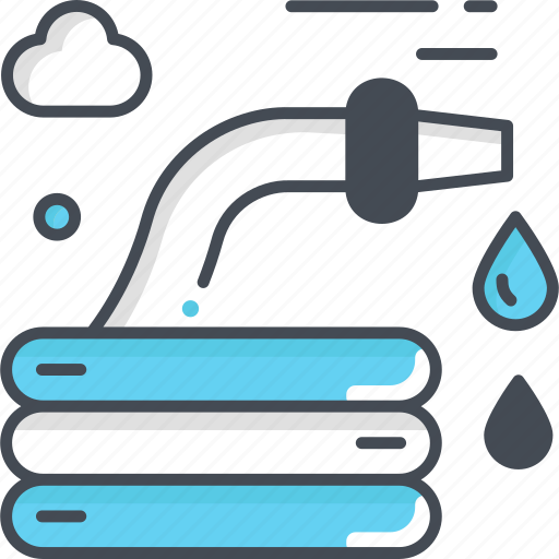 Water hose, pipe, gardening tools, plumbing, watering, farm icon - Download on Iconfinder
