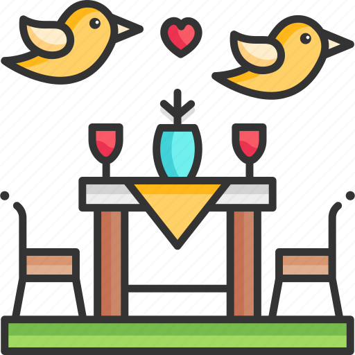 Picnic table, garden, table, picnic, chairs, summertime icon - Download on Iconfinder