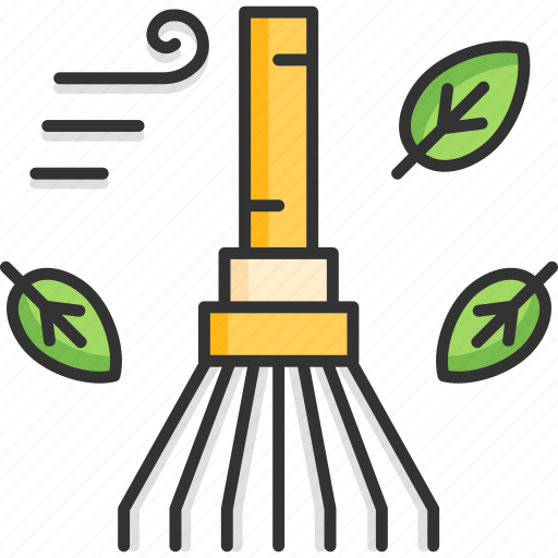 Pitchfork, leaves, rake, raking, farming, autumn icon - Download on Iconfinder