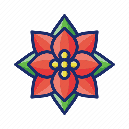 Flower, plant, poinsettia, red icon - Download on Iconfinder