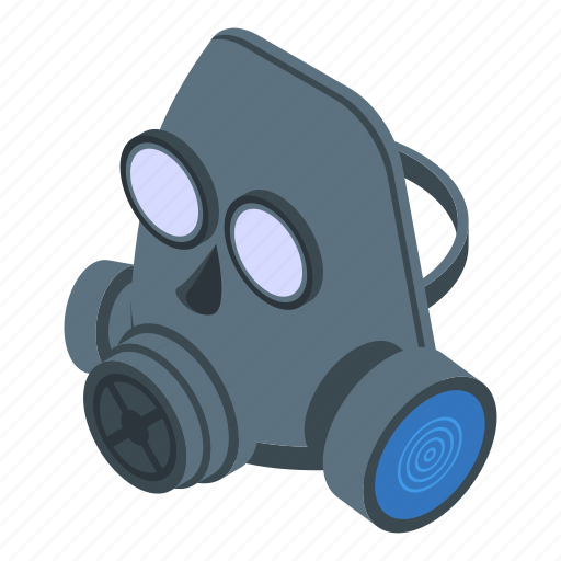 Acid, gas, mask, isometric icon - Download on Iconfinder