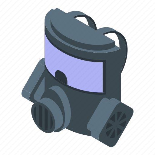 Hazard, gas, mask, isometric icon - Download on Iconfinder