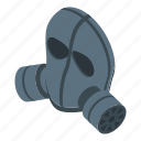 rubber, gas, mask, isometric