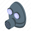 pollution, gas, mask, isometric