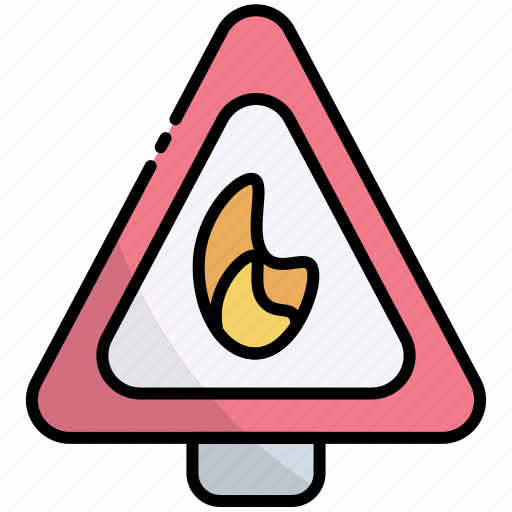 Fire, flame, light, burn, sign, signboard, exclamation icon - Download on Iconfinder