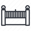 gate, fence, entrance, wall, door, building, house