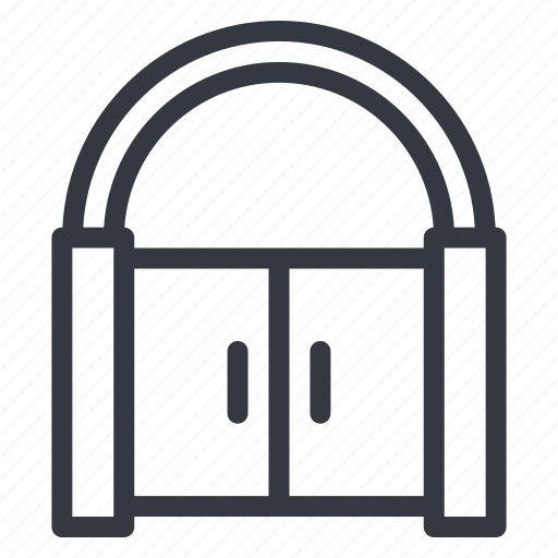 Gate, fence, entrance, wall, door, building, house icon - Download on Iconfinder