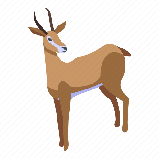 Impala, gazelle, isometric icon - Download on Iconfinder