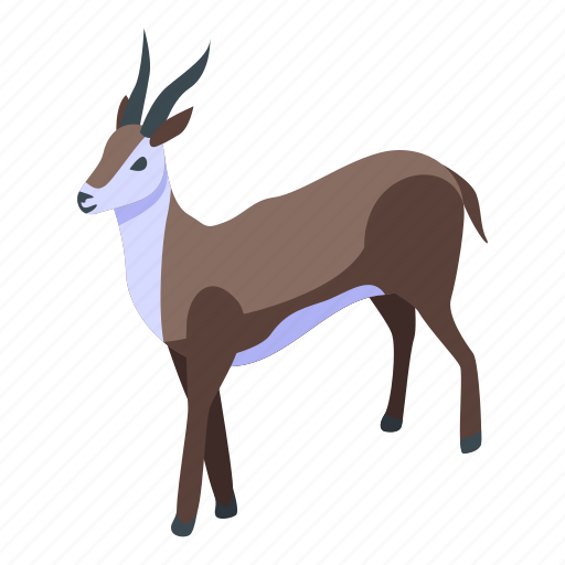 Antelope, gazelle, isometric icon - Download on Iconfinder