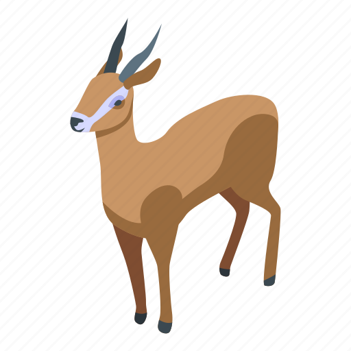 Zoo, gazelle, isometric icon - Download on Iconfinder