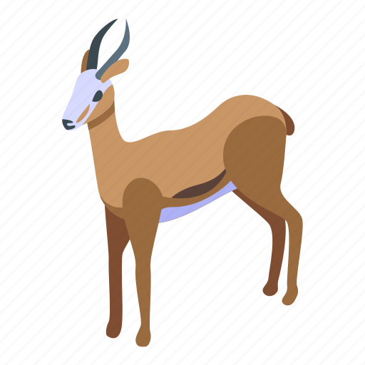 Springbok, gazelle, isometric icon - Download on Iconfinder