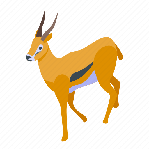 Fast, gazelle, isometric icon - Download on Iconfinder