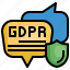 gdpr, rgpd, secure, chat, chat buble, message 