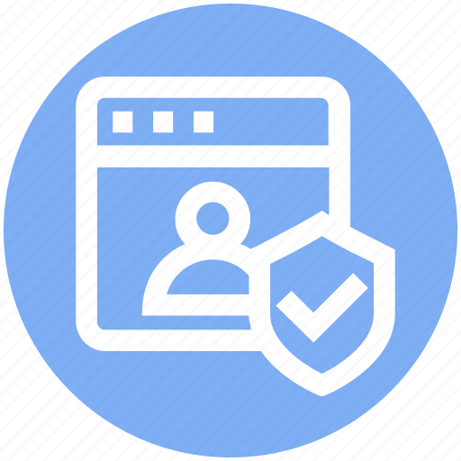 Internet, person, security, shield, user privacy, user protection, webpage icon - Download on Iconfinder