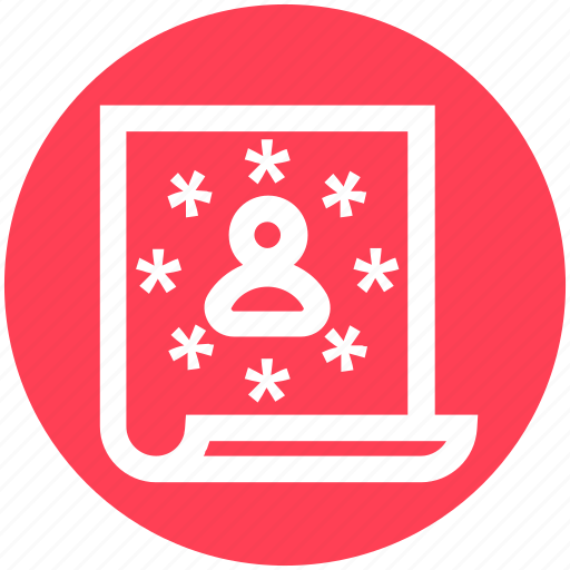 Author, document, file, gdpr, paper, stars, user icon - Download on Iconfinder
