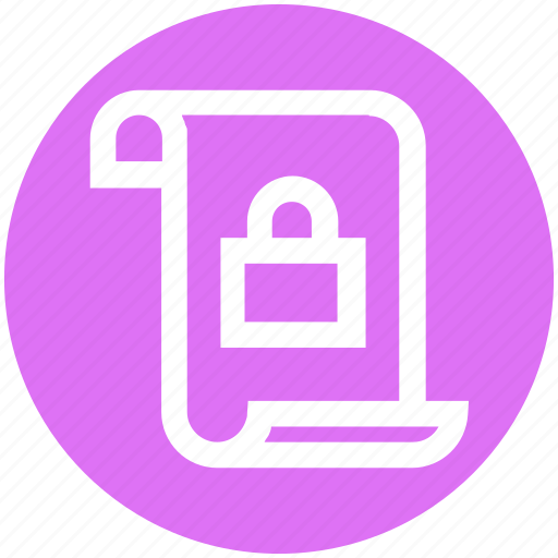 Document, file, lock, page, paper, security, text icon - Download on Iconfinder