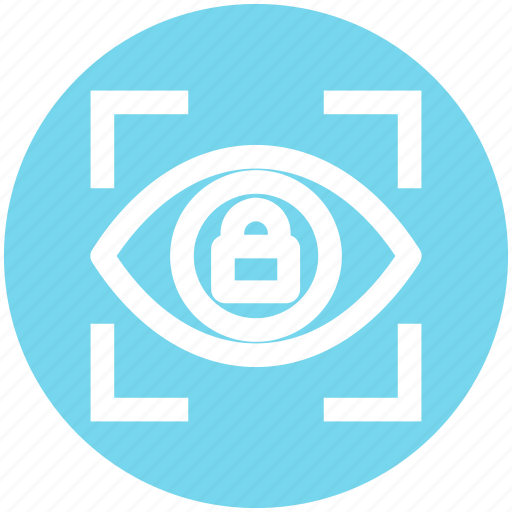 Eye, eye lock, lock, password, scan, security, view icon - Download on Iconfinder