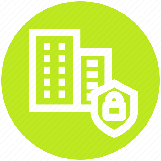 Building, insurance, lock, protection, safe building, security, shield icon - Download on Iconfinder