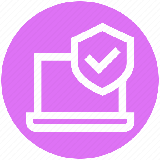 Accept, laptop, notebook, privacy, secure, shield icon - Download on Iconfinder