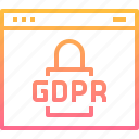 gdpr, lock, page, protection, security, web, website