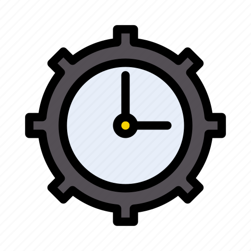 Cogwheel, clock, gear, setting, management icon - Download on Iconfinder
