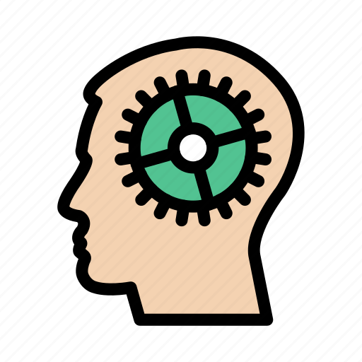 Cogwheel, creative, gear, face, mind icon - Download on Iconfinder