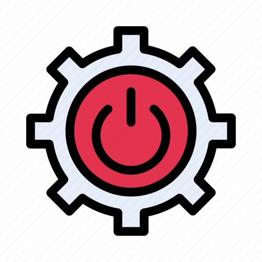 Shutdown, gear, power, setting, configure icon - Download on Iconfinder