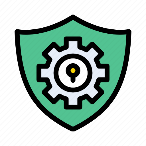 Lock, keyhole, gear, setting, shield icon - Download on Iconfinder