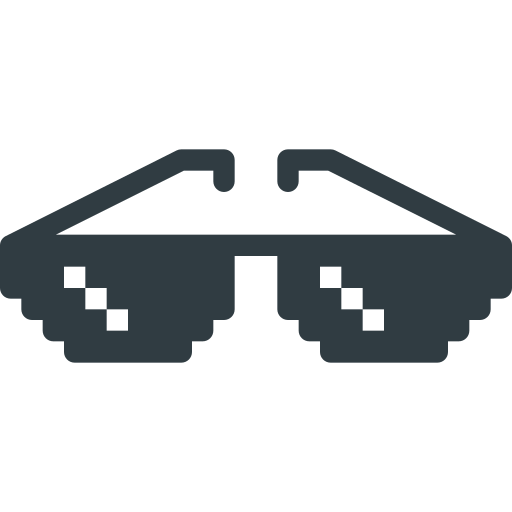 Deal, geek, glasses, it, mame, pixel glasses, with icon - Free download