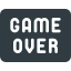 over, sign, video game 