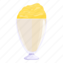 lemon, ice, cream, summer