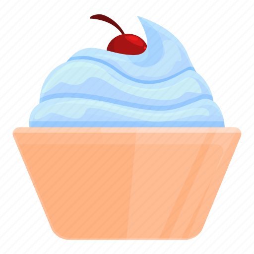 Blue, ice, cream, cone icon - Download on Iconfinder