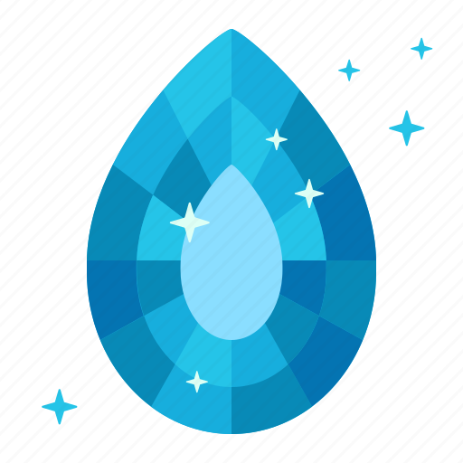 Clean, clear, drop, purity, sapphire, tear, water icon - Download on Iconfinder