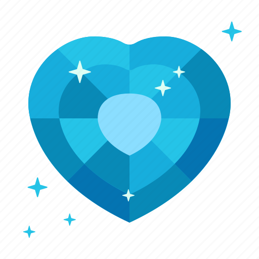Clean, diamond, glass, heart, jewel, jewelry, sapphire icon - Download on Iconfinder