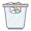 office, icon, trash, rubbish, waste, paper, dry, file, document, business 