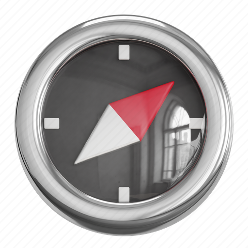 Compass, map, geometry, navigation, gps, travel, arrow 3D illustration - Download on Iconfinder