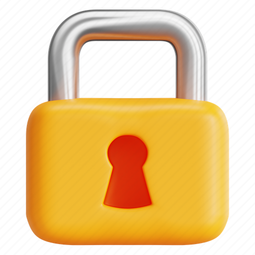 Locked, safety, key, protection, secure, password, lock 3D illustration - Download on Iconfinder