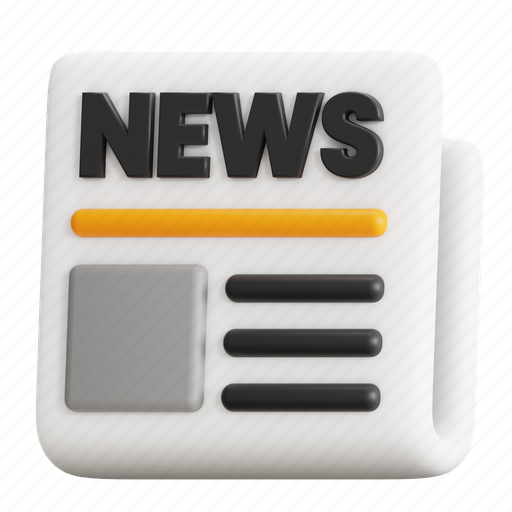 News, information, paper, feed, press, article, business 3D illustration - Download on Iconfinder