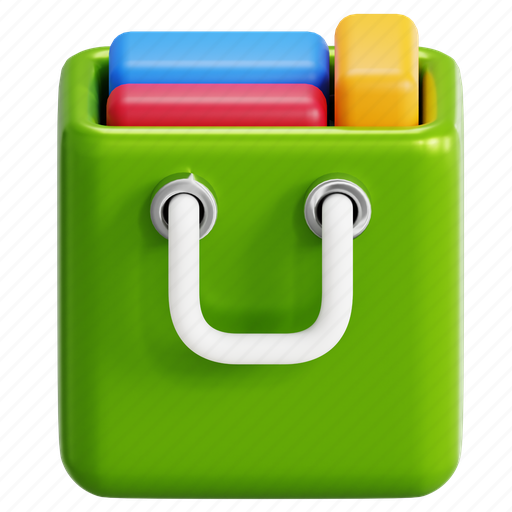 Shop, bag, cart, ecommerce, briefcase, shopping, store 3D illustration - Download on Iconfinder