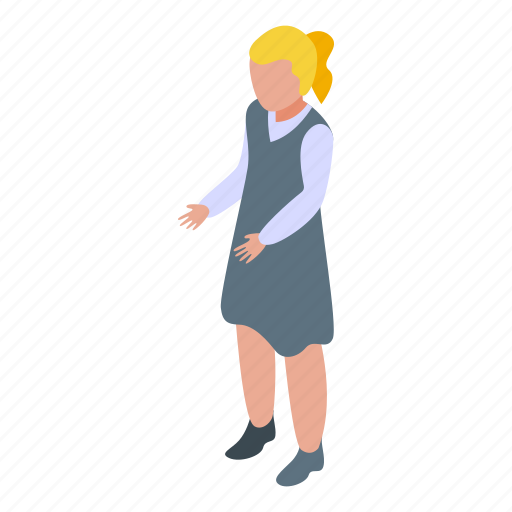 Little, girl, isometric icon - Download on Iconfinder