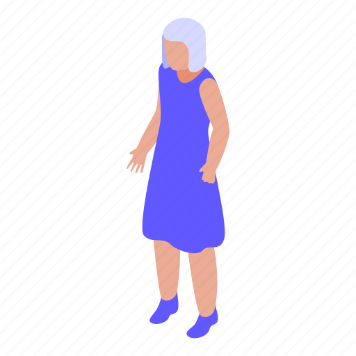 Grandmother, isometric, people icon - Download on Iconfinder