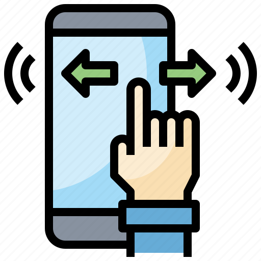 Communications, design, electronics, gesture, responsive, smartphone, swipe icon - Download on Iconfinder