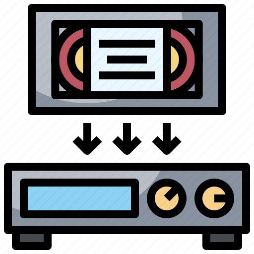 Electronics, entertainment, recording, tape, technology, vhs icon - Download on Iconfinder