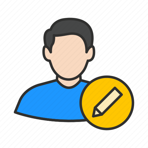 Add user, create user, edit user, male avatar icon - Download on Iconfinder