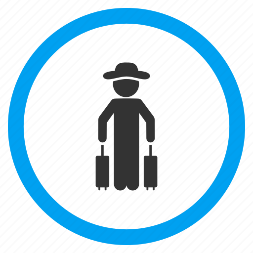 Client, gentleman, luggage, passenger, person, trip, voyage icon - Download on Iconfinder