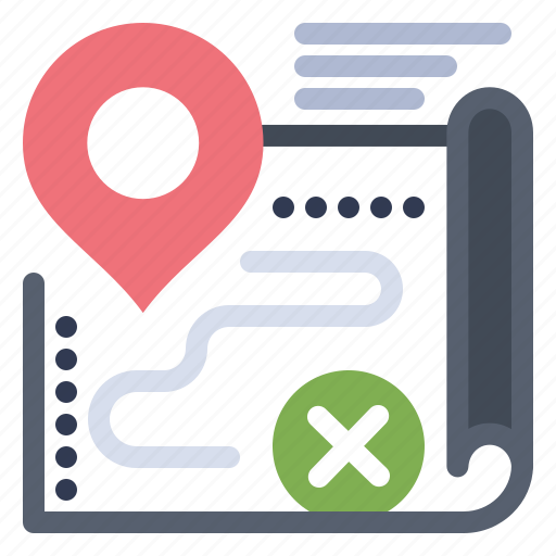 Cancel, close, map, route, target icon - Download on Iconfinder