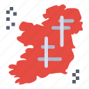 ireland, irish, location, map, point
