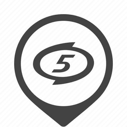 Emblem, fifth, five, number, round, sign icon - Download on Iconfinder