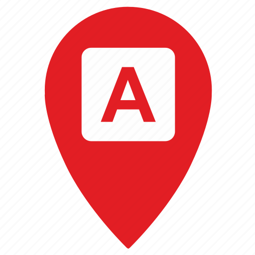 A, gps, location, point, pointer, side, way icon - Download on Iconfinder