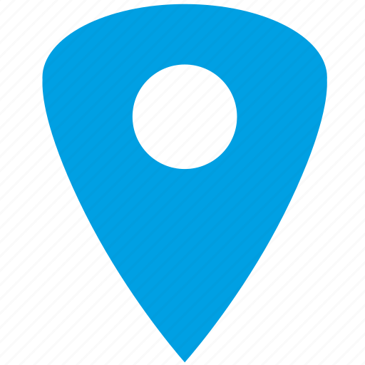 Blue, geo, gps, location, place, point, triangle icon - Download on Iconfinder